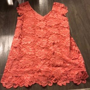 Coral Lace Dress